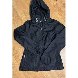 Hollister Womens Size Medium Lightweight Blue‎ Windbreaker Hood